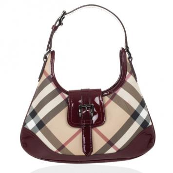 Pre Owned Burberry Nova Check Mini ‘Brooke’ Hobo Handbag