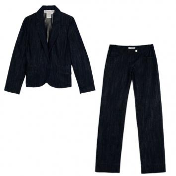 Christian Dior Denim Trouser Suit L