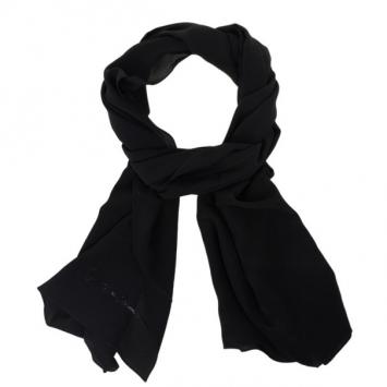 Giorgio Armani Black Silk Scarf