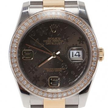 Rolex Black Stainless Steel DateJust Women's Wristwatch 42MM