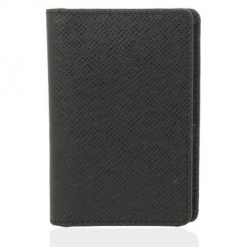 Pre Owned Louis Vuitton Taiga Black Pocket Organizer