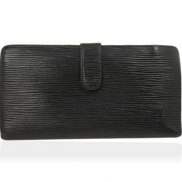 Louis Vuitton Black Epi Leather French Purse Wallet 