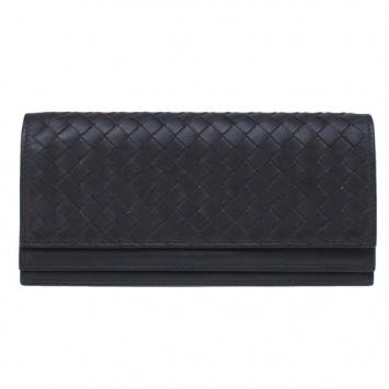 Bottega Veneta Brown Ebana Intrecciato Nappa Continental Wallet