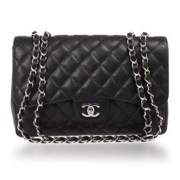 Chanel Black Caviar Jumbo Flap