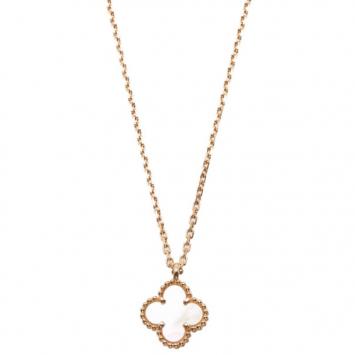 Van Cleef & Arpels Sweet Alhambra Mother of Pearl Pendant Necklace