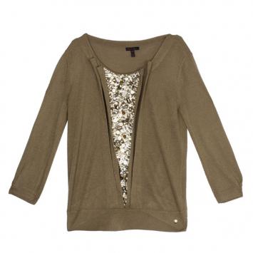 Escada Brown Sequin Top S