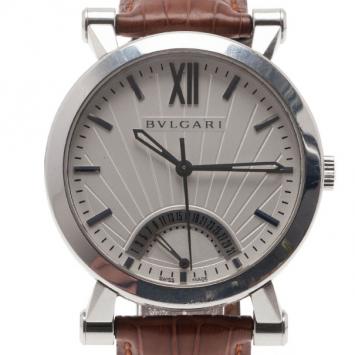 Pre Owned Bvlgari Grey Stainless Steel Sotirio Men's Wristwatch 42MM