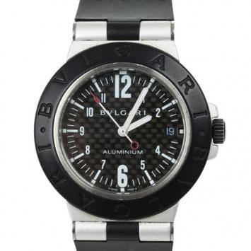 Bvlgari Diagono Aluminium Rubber Unisex Wristwatch 38 MM