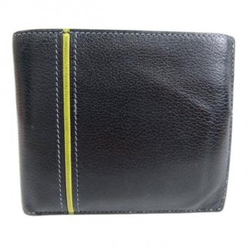 Pre Owned Hermes Black Ever Graine 24 Bifold Wallet