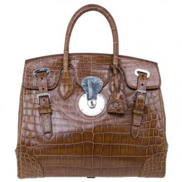 Ralph Lauren Brown Alligator Ricky Bag