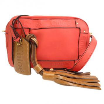 Chloe Coral Polyvinyl Eden Crossbody Bag