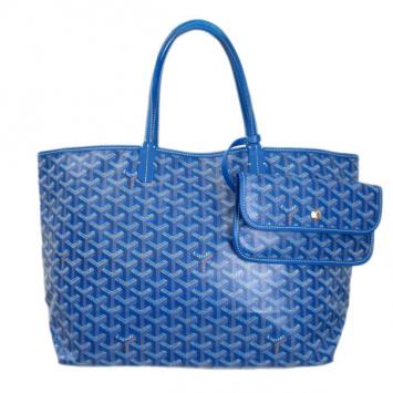 Goyard Coated Blue Canvas Saint Louis Tote PM