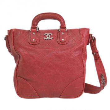 Chanel Red Caviar Top Handle Tote