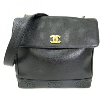 Chanel Black Caviar CC Shoulder Bag