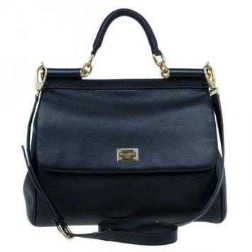 Dolce and Gabbana Black Miss Sicily Tote
