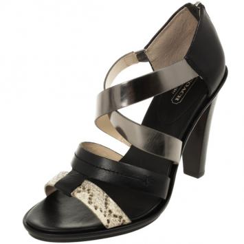Coach Tawnee Vachetta Leather &amp; Snakeskin Strappy Sandals Size 40.5