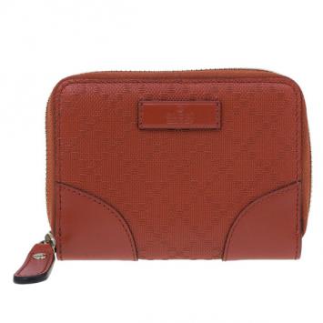 Gucci Bright Orange Compact Leather Wallet