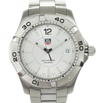 Pre Owned Tag Heuer SS Aquaracer Mens Wristwatch 38.4 MM