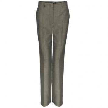 Pre Owned Chanel Metallic Herringbone Trousers Size M