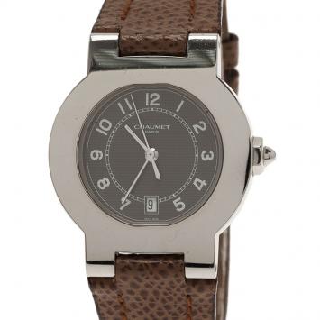 Chaumet Brown Stainless Steel Sport Women's Wristwatch 35MM