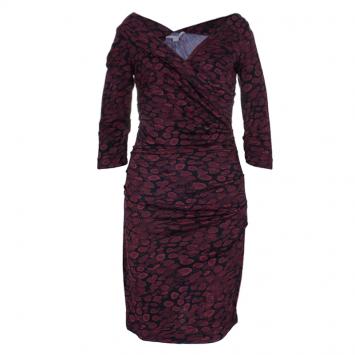 Diane Von Furstenberg Red Bentley Ruched Dress M