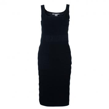 Diane Von Furstenberg Black Stitches Bandage Dress M