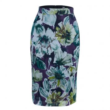 D and G Purple Floral Pencil Skirt M