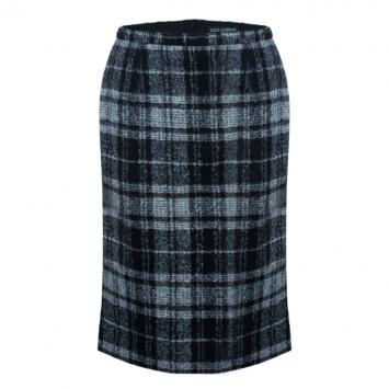 Dolce and Gabbana Grey Wool Plaid Skirt S