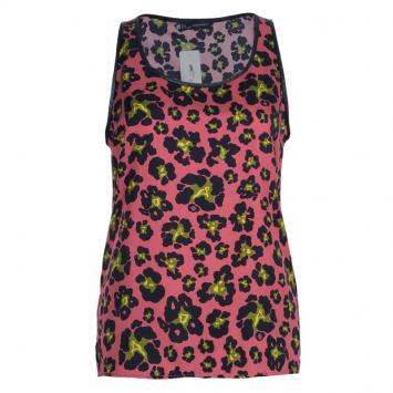 Dsquared2 Coral Floral Silk Top S
