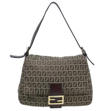 Fendi Brown Zucca Canvas Baguette Bag