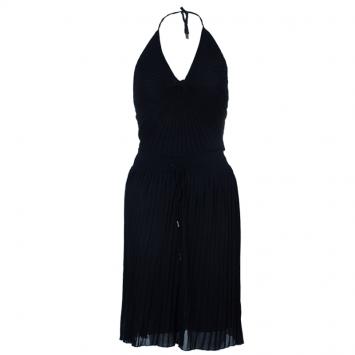 Gucci Black Halterneck Chiffon Dress S