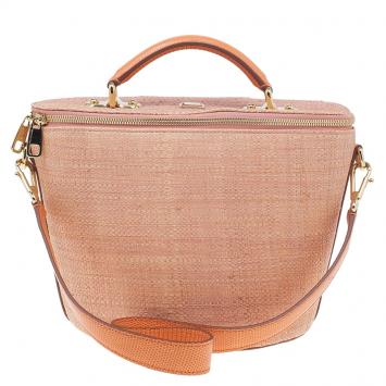 Dolce and Gabbana Orange Leather Bast Bucket Bag
