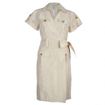 Diane Von Furstenberg Beige Safaya Utility Dress M