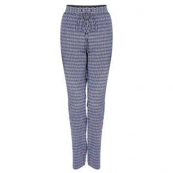 Diane Von Furstenberg Benett Two Print Monochrome Printed Silk Pants L