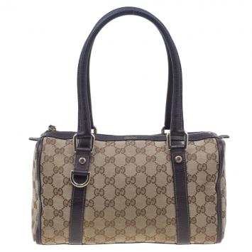 Gucci Brown Monogram Canvas Small Joy Boston Bag