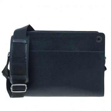 Montblanc Black Leather Messenger Bag