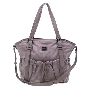 Burberry Rose Gold Nylon Super Nova Check Drawstring Tote