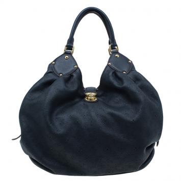 Louis Vuitton Black Perforated Leather Large Mahina Hobo