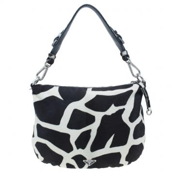 Prada Animal Print Calf Fur Shoulder Bag