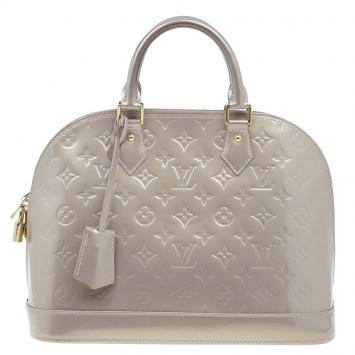 Louis Vuitton Beige Pouche Monogram Vernis Alma PM