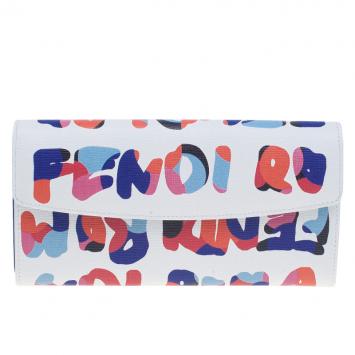 Fendi Multicolored Calfskin Continental Crayons Simply Wallet