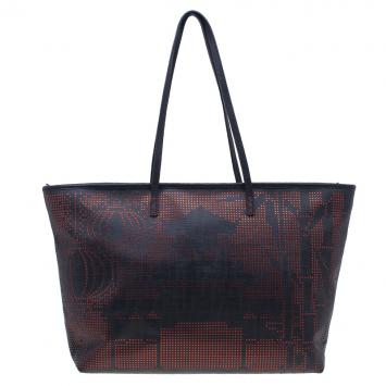 Fendi Black Zucca Canvas Dotted Roll Tote