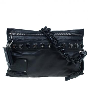 Gucci Metallic Black Leather Small Galaxy 