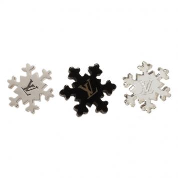 Louis Vuitton Snow Flake Sterling Silver Multi Color Pin set