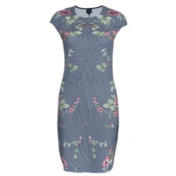 McQ By Alexander McQueen Kaleidoscope Antique Rose Print Dress M