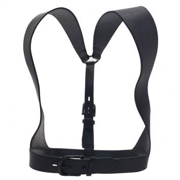 McQ by Alexander McQueen Black Leather Harness Belt Size S