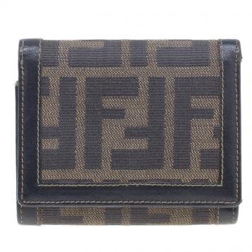 Fendi Zucca Flap Compact Wallet