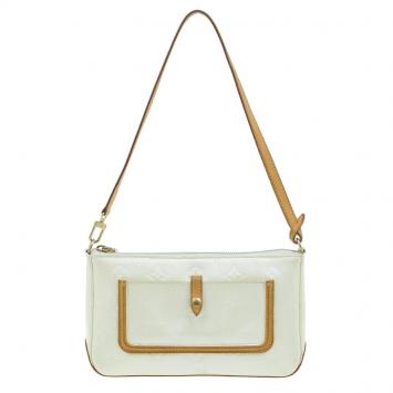 Louis Vuitton Cream Monogram Vernis Mallory Square Bag