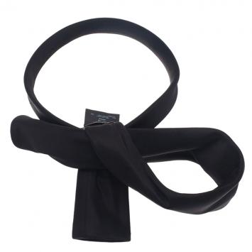 Balenciaga Black Silk Bow Head Band Size 55