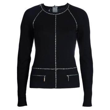 Pre Owned Chanel Black Knit Sweater S